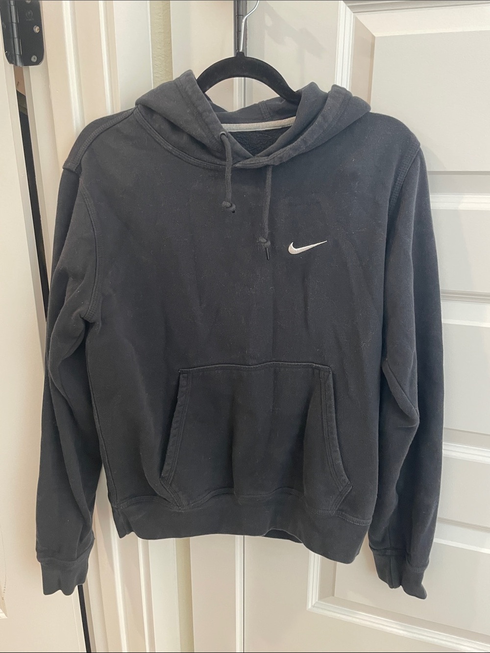 Nike Black Pullover Hoodie with White Swoosh